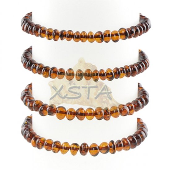 Baroque amber bracelet polished